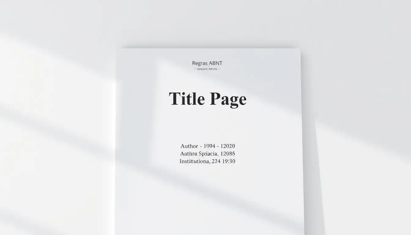 Como fazer capa ABNT