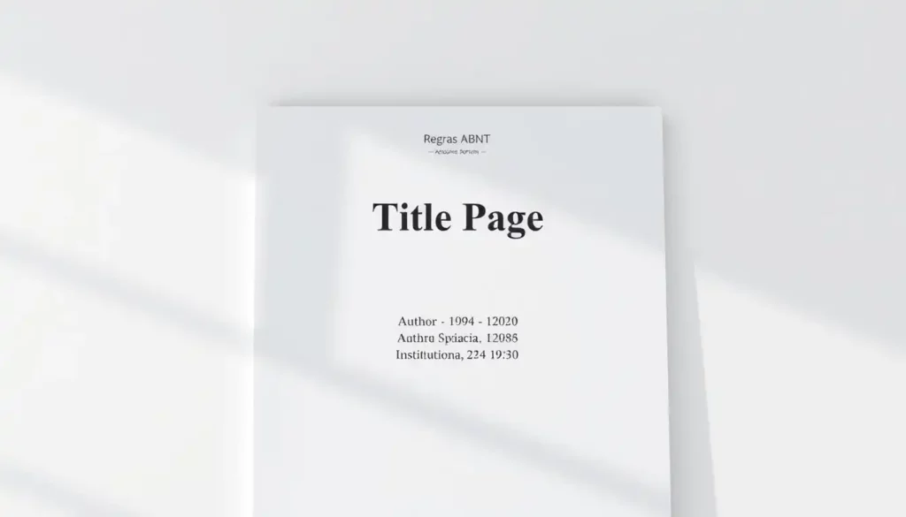 Como fazer capa ABNT