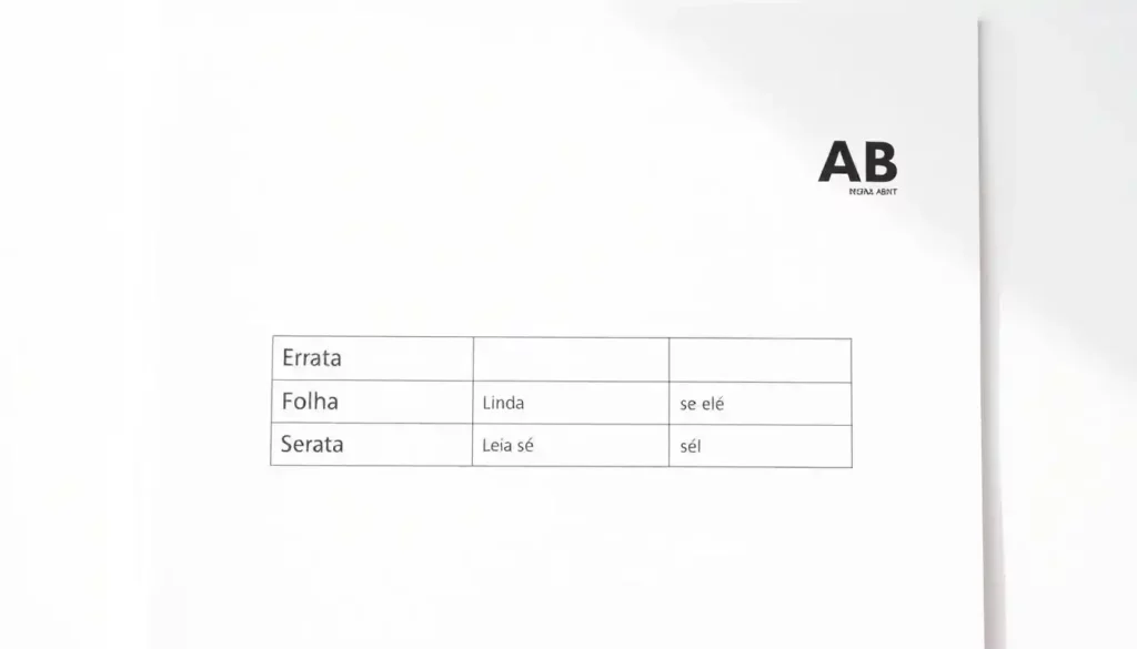 Como fazer errata ABNT