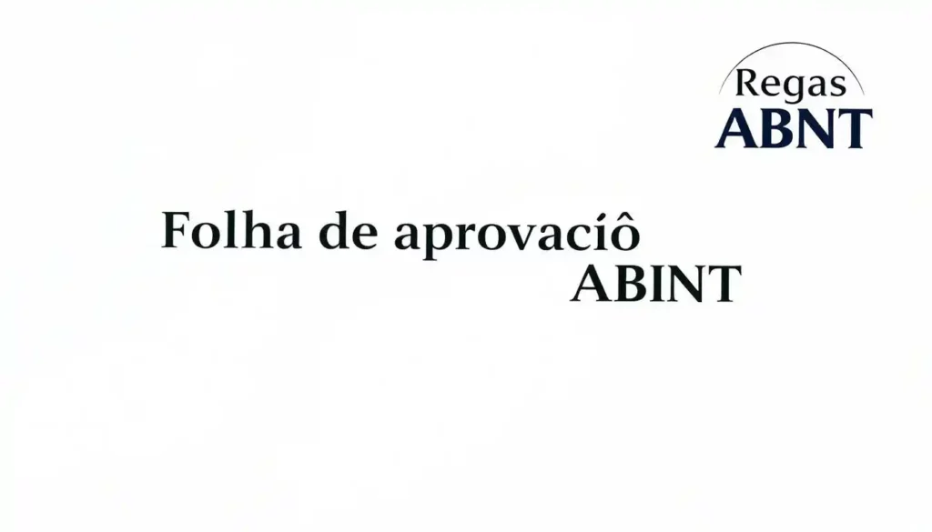 Folha de aprovação ABNT